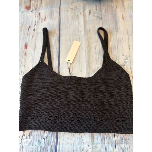 Olivaceous black top, new with tag crop top, original price $54 - Picture 1 of 6